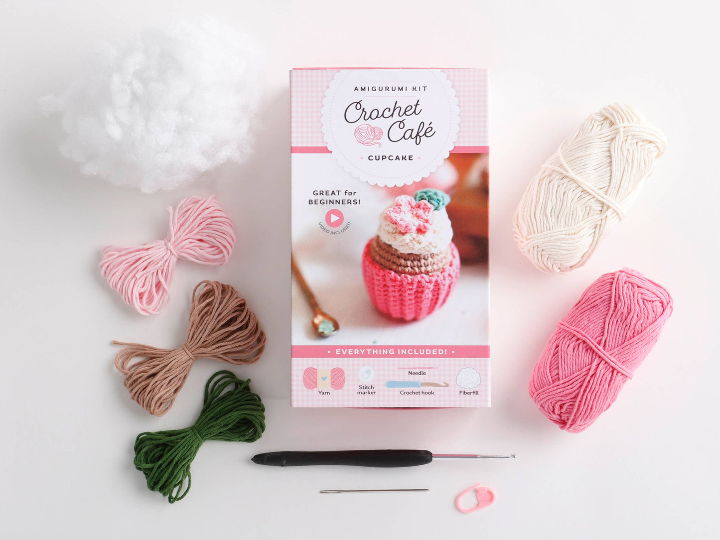 Crochet Café Amigurumi Kit Cupcake - Schiffer Publishing