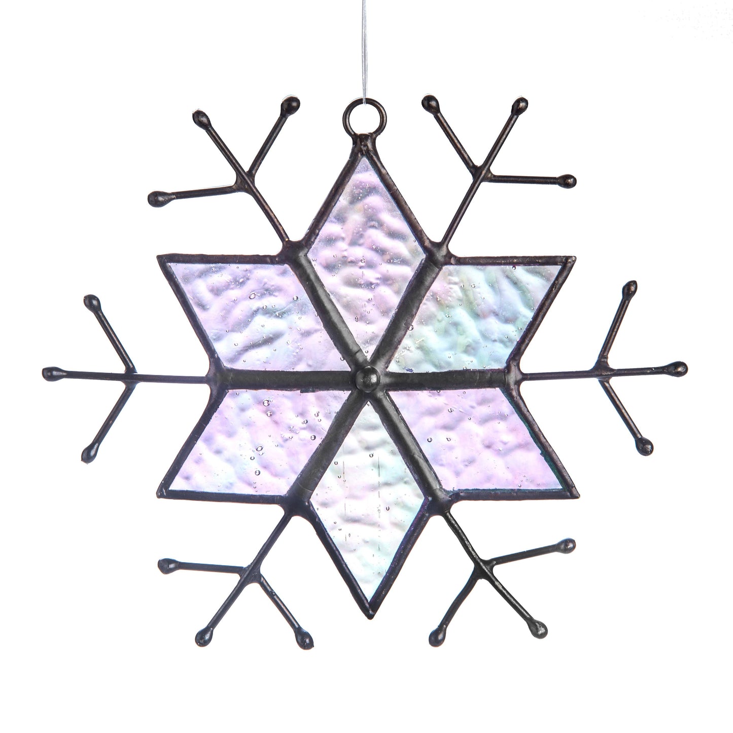 Glass Christmas Snowflake Ornament Glass By J Devlin