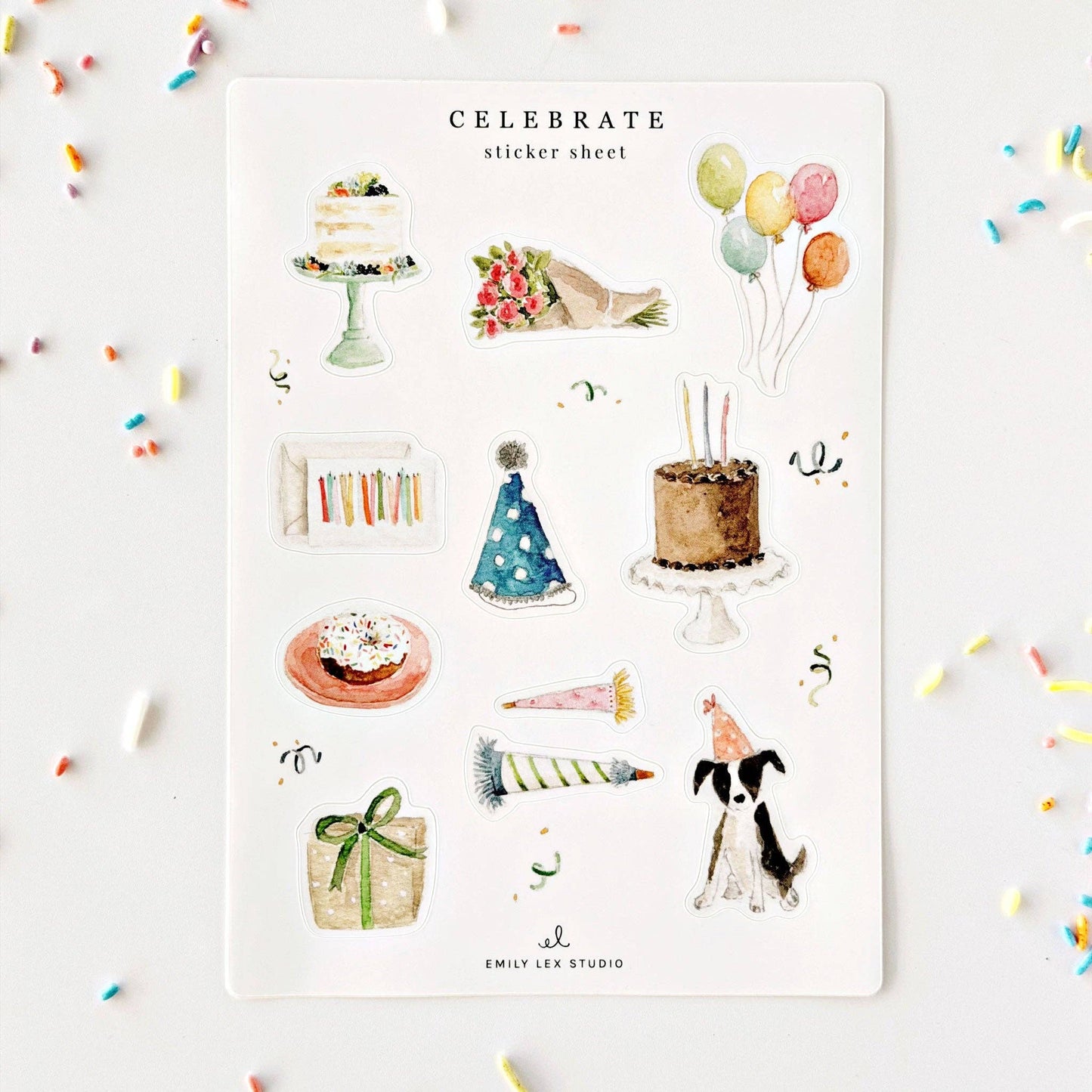 Celebrate sticker sheets