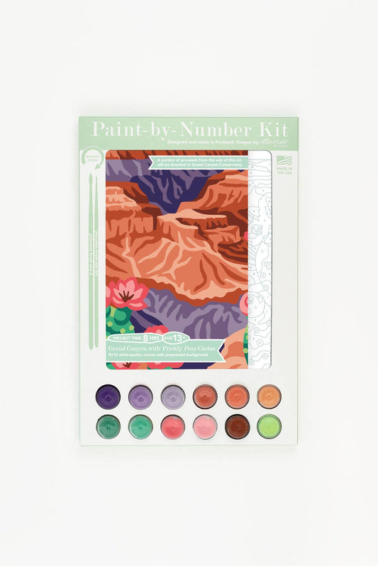 Grand Canyon with Prickly Pear Cactus Paint-by-Number Kit