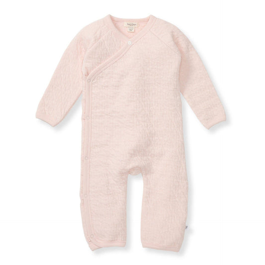 Organic Cotton Quilted Bee Wrap-Front Baby Jumpsuit - Ranunculus
: Ranunculus / 18 Months