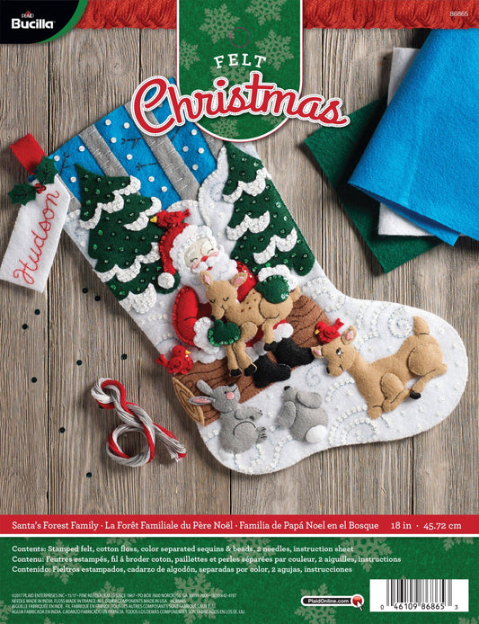 Bucilla Santa's Forest Family Felt Stocking Kit