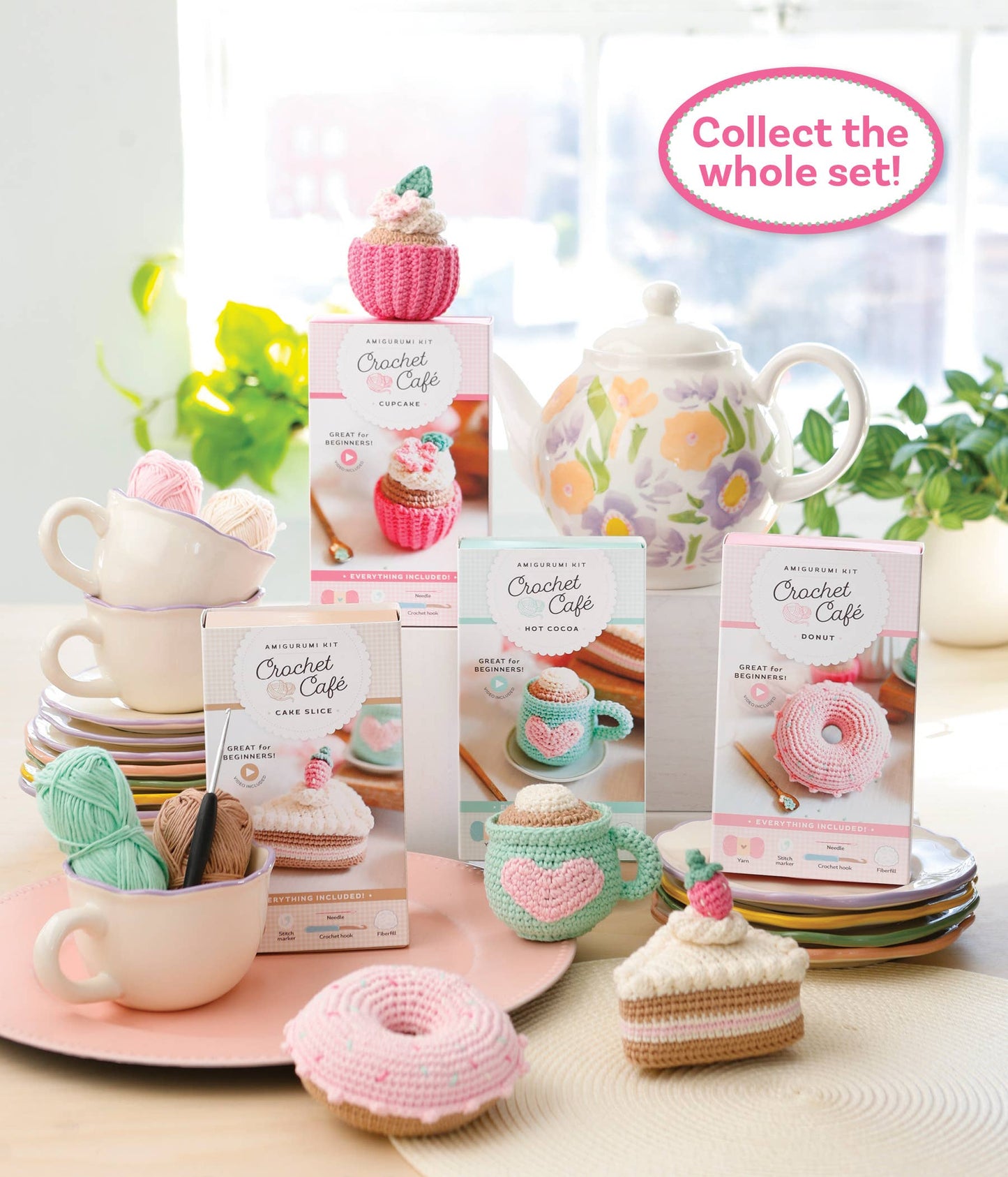 Crochet Café Amigurumi Kit Donut - Schiffer Publishing