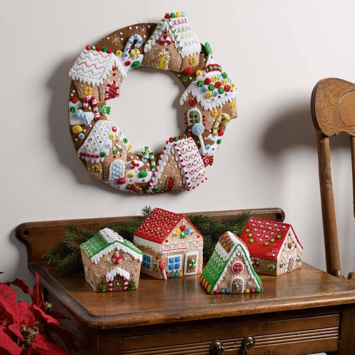 Bucilla Gingerbread Houses 3D Felt