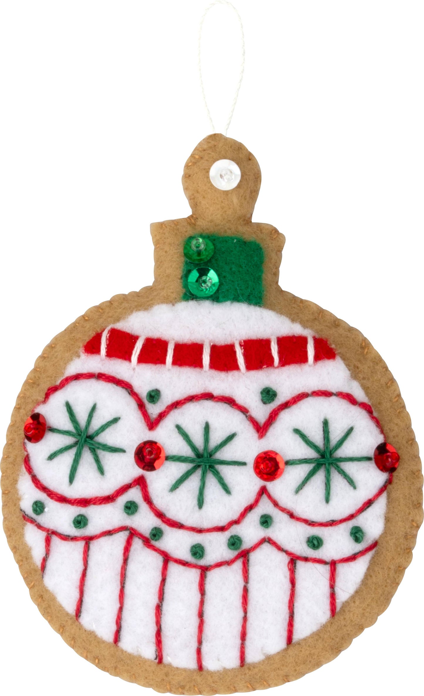Bucilla Jolly Gingerbread Snowman Felt Ornament Kit