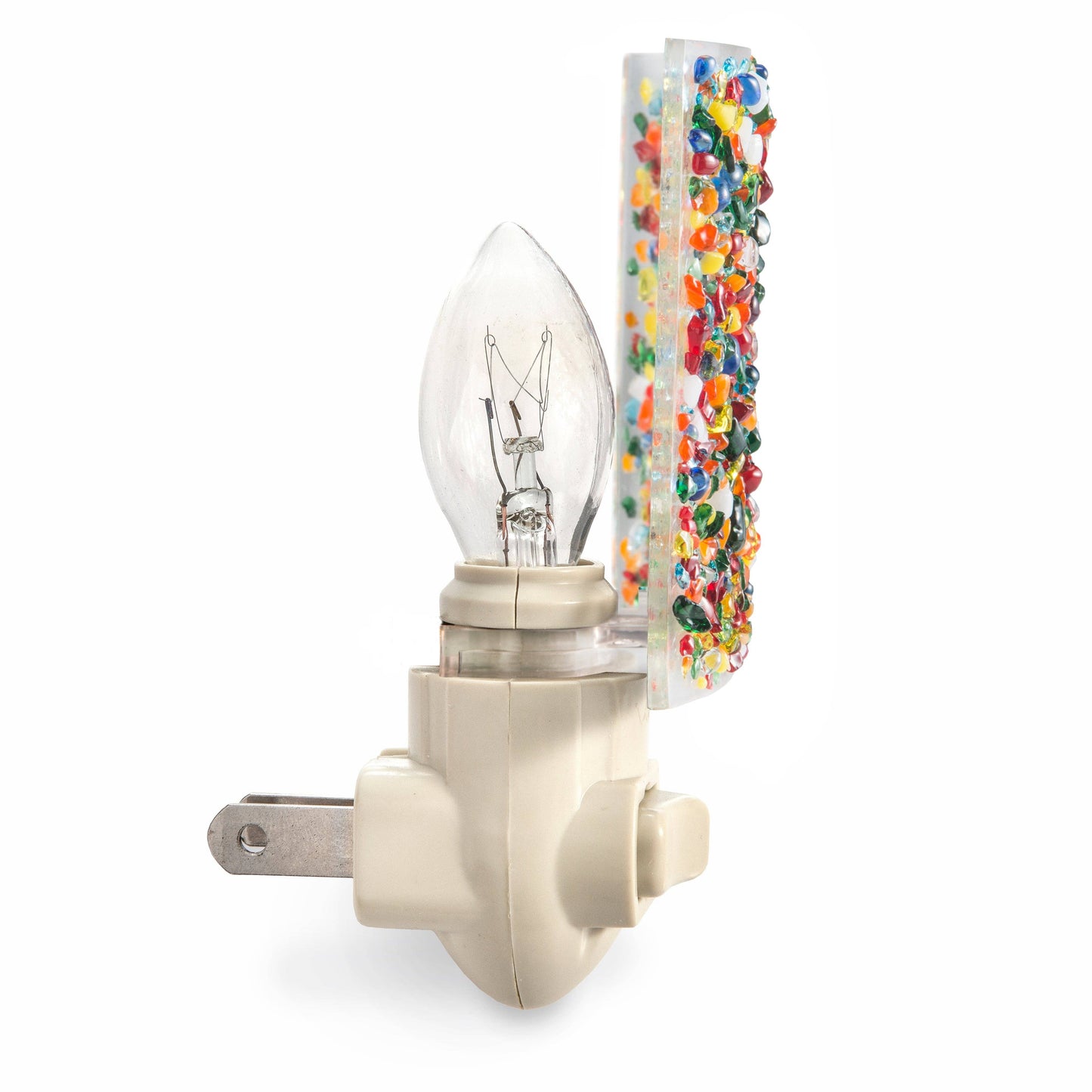 Ntl 230 Bright Colored Fused Glass Night Light - J Devlin Glass Art & Bert Anderson Collection