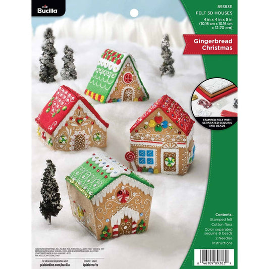 Bucilla Gingerbread Houses 3D Felt