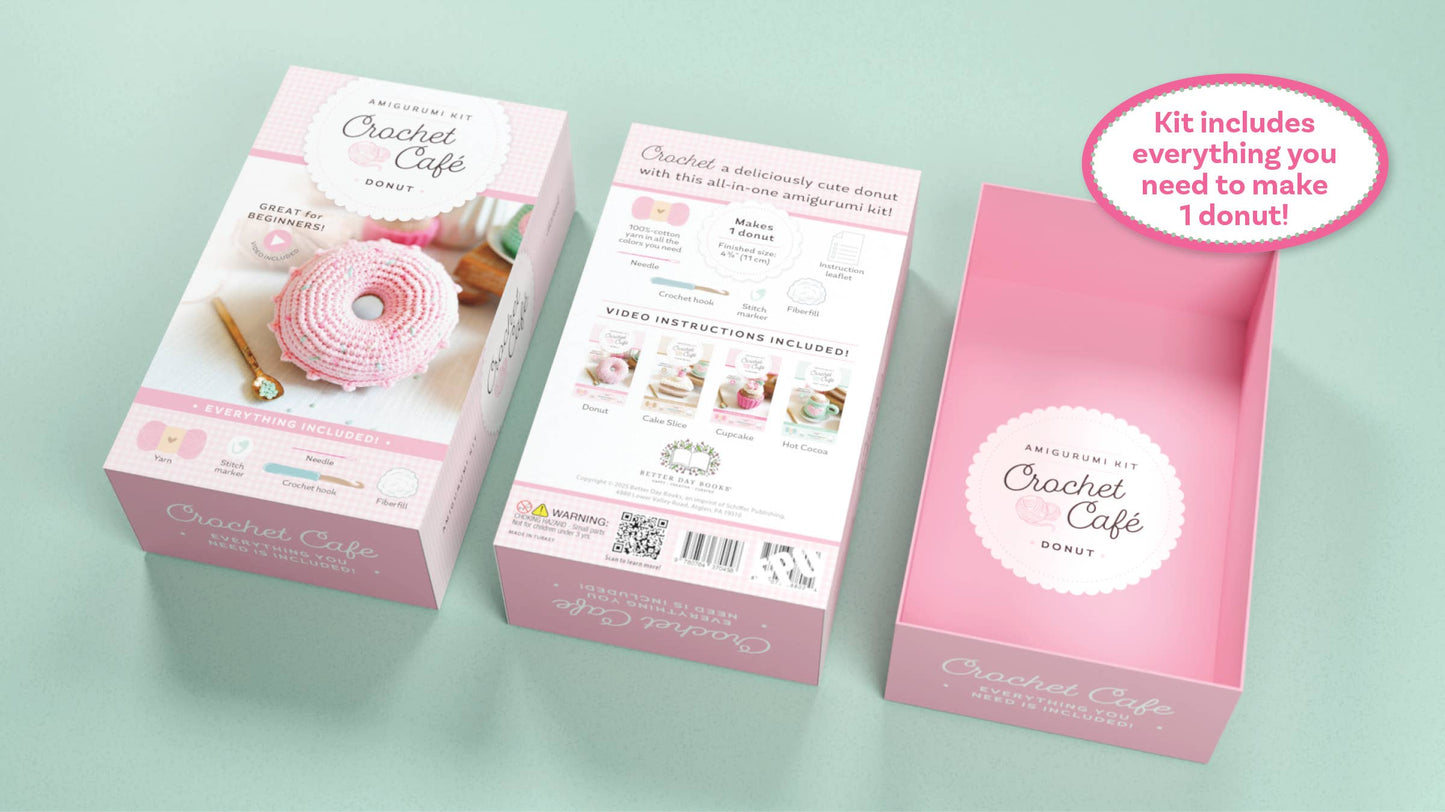 Crochet Café Amigurumi Kit Donut - Schiffer Publishing
