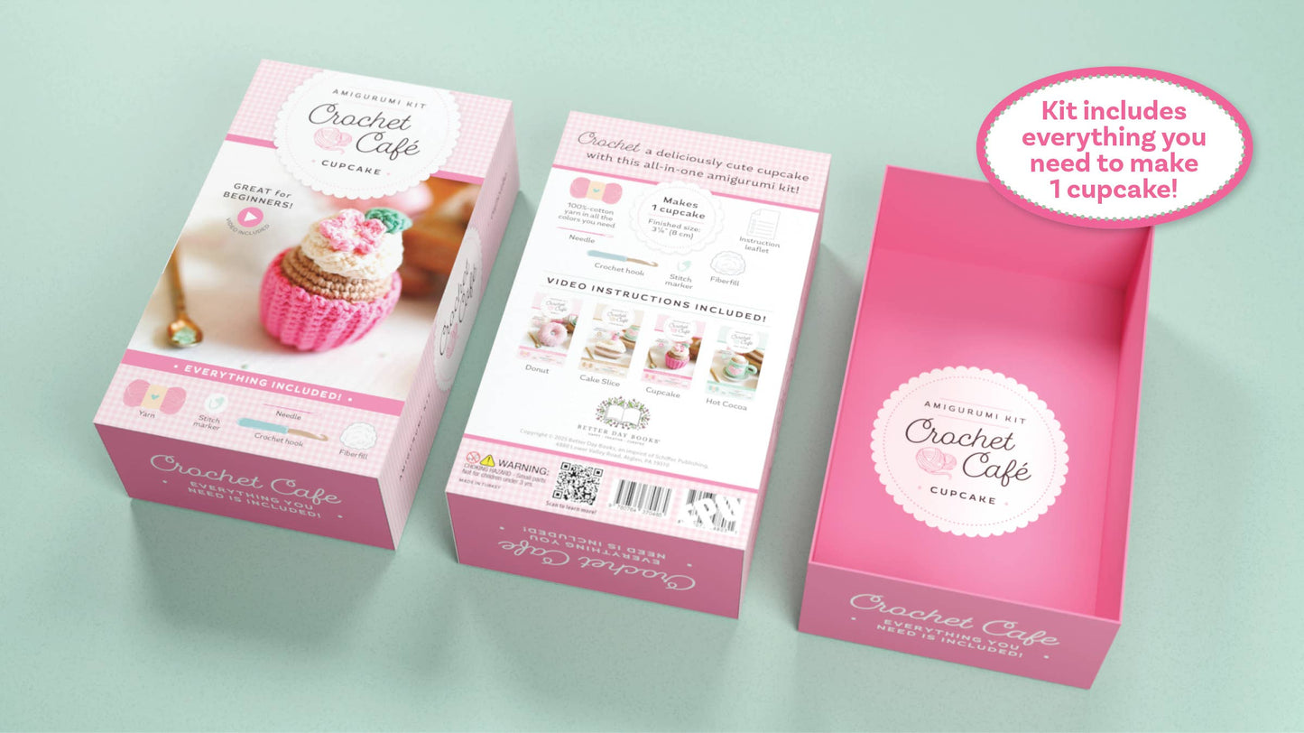 Crochet Café Amigurumi Kit Cupcake - Schiffer Publishing