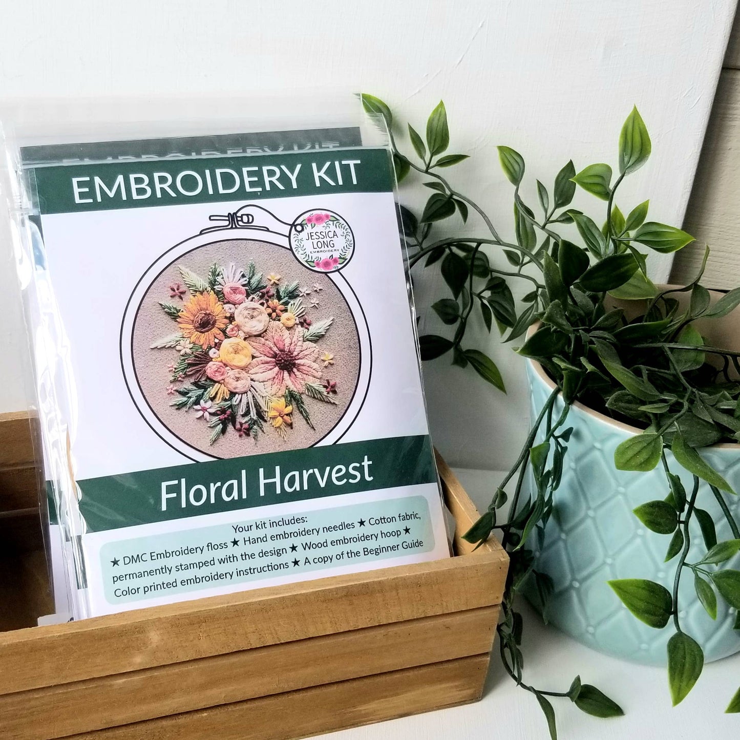 Floral Harvest Embroidery Kit