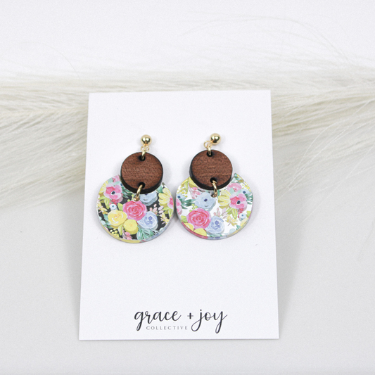Floral Dangle Earrings, Acrylic Earrings Flower: Spring floral