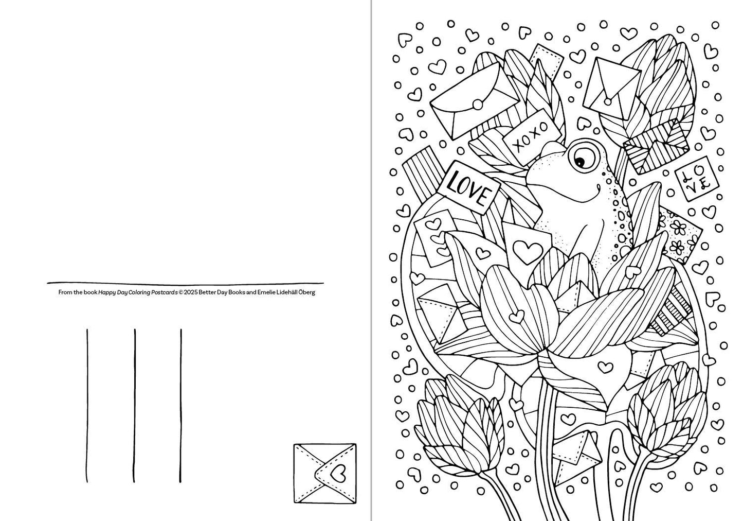 Happy Day Coloring Postcards - Schiffer Publishing